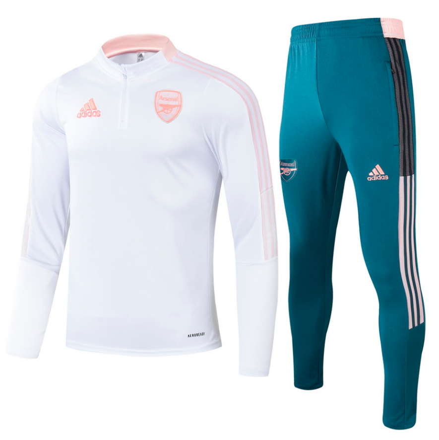 2021/22 Arsenal White Training Kits Sweatshirt with Pants